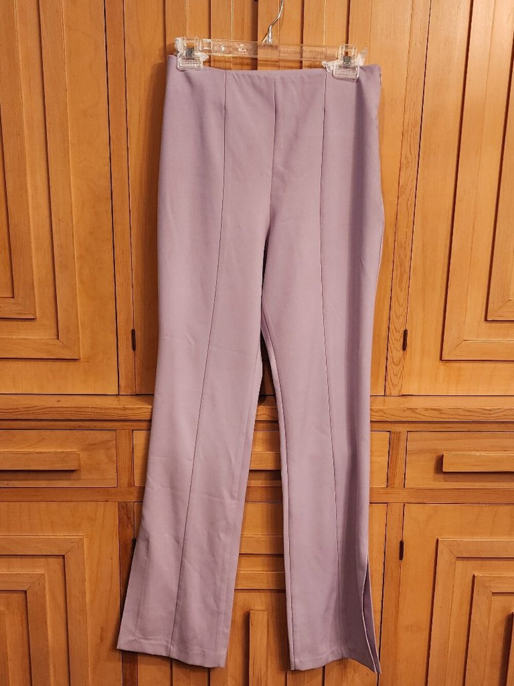Lilac pull up trousers